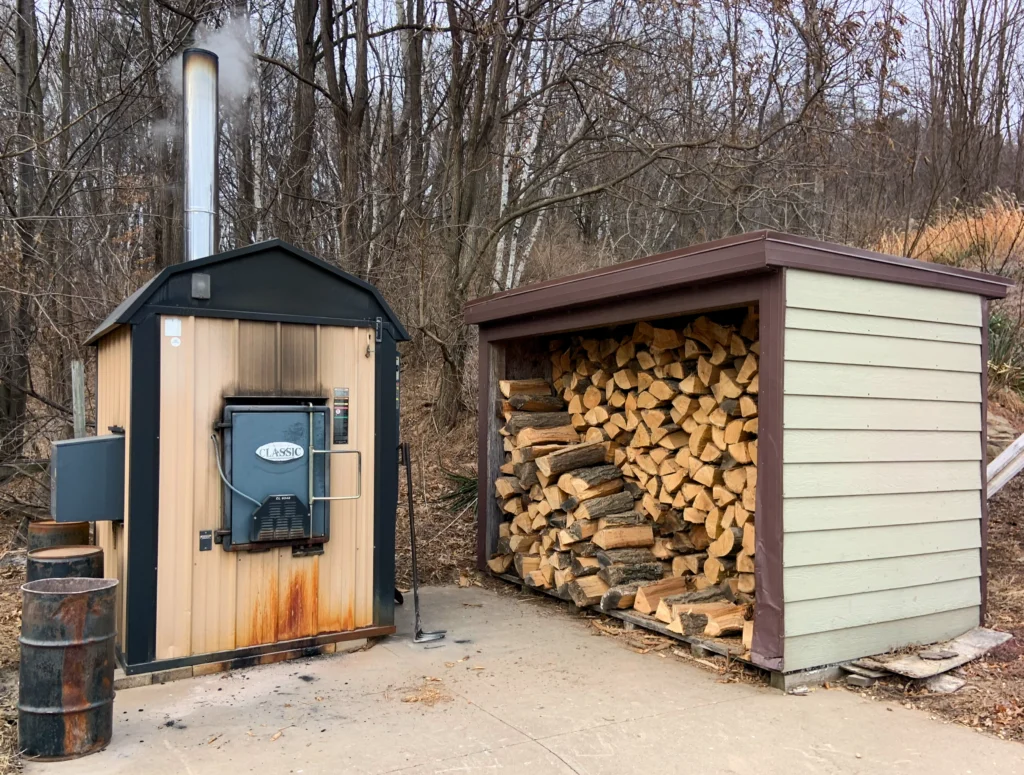 Chaudière à bois extérieure